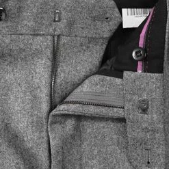 HILTL Hose Milano-U 42053/33802/14 Hose Milano U, Classic Fit, Flanell, Grau meliert, Grau -Anzüge & Westen Schritte 116064 norm3