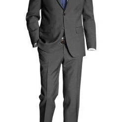 RENÉ LEZARD Anzug 07/1043/S592N+H592N/980 Comfort Fit, Schurwolle, Anthrazit meliert, Anthrazit