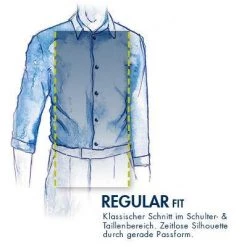 ETON Contemporary Fit Evening UMA 7343/70309/01 Hemd, Baumwolle, Weiß -Anzüge & Westen Schritte 140587 norm3