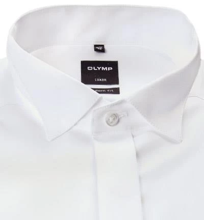 OLYMP Hemd Luxor Modern Fit 0395/65/00 Popeline, Weiß 4 OLYMP Hemd Luxor Modern Fit 0395/65/00 Popeline, Weiß – Bild 2