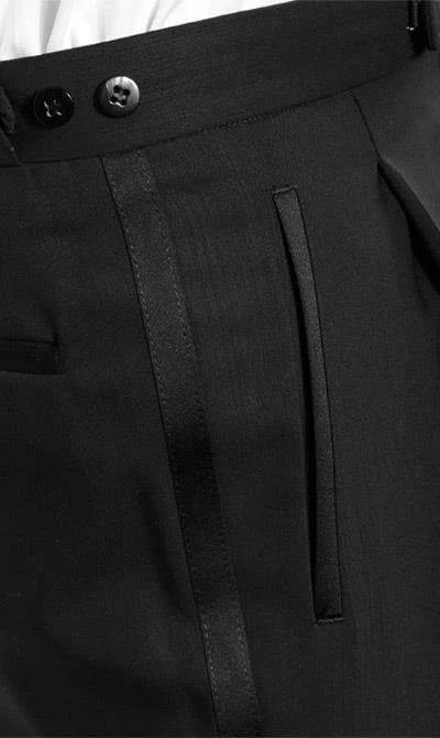 Wilvorst Smoking Juan 401201/01/1500 + 530 Schurwolle Super100, Schwarz 8 Wilvorst Smoking Juan 401201/01/1500 + 530 Schurwolle Super100, Schwarz – Bild 6