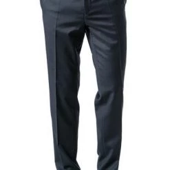 Carl Gross Hose 00/003N0/332023/Sascha/63 Modern Fit, Schurwolle Super110 Reda, Dunkelblau meliert, Blau