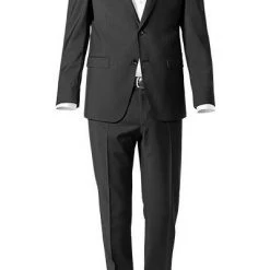 bugatti Anzug Smart Fit 99801/793000+788300/290 Schurwolle, Schwarz
