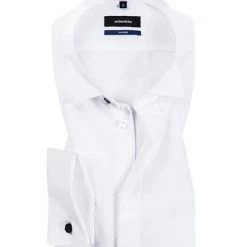 Seidensticker Tailored Kläppchen 021008/01 Hemd, Tailored Fit, Popeline, Weiß