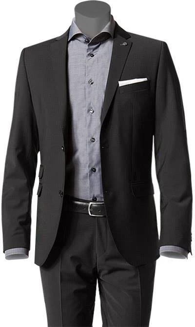 CG Anzug Cliff-Cedric 30-031S0/423622+433063/90 Slim Fit, Schurwoll-Stretch, Schwarz 4 CG Anzug Cliff-Cedric 30-031S0/423622+433063/90 Slim Fit, Schurwoll-Stretch, Schwarz – Bild 2
