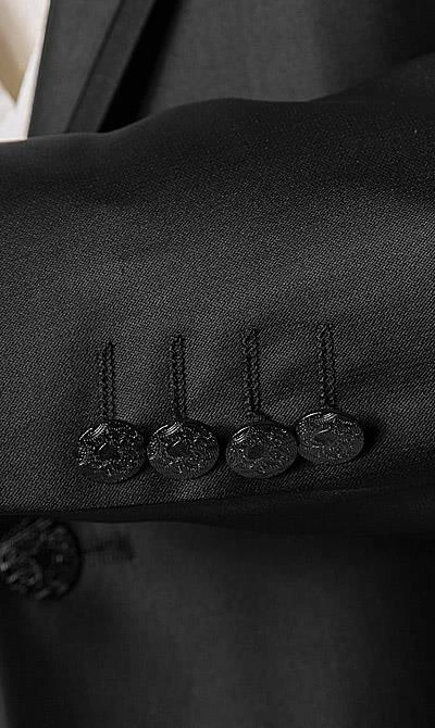 Wilvorst Anzug schwarz 433100/10/17292/222/1 Slim Line, Wolle 6 Wilvorst Anzug schwarz 433100/10/17292/222/1 Slim Line, Wolle – Bild 4