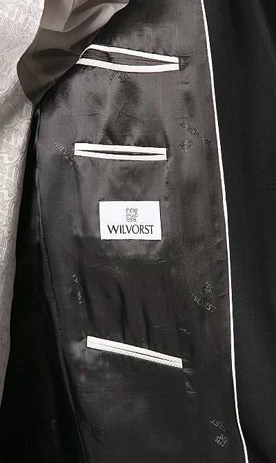 Wilvorst Anzug schwarz 433100/10/17292/222/1 Slim Line, Wolle 7 Wilvorst Anzug schwarz 433100/10/17292/222/1 Slim Line, Wolle – Bild 5