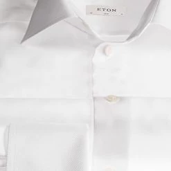 ETON Slim Fit Kent 3100/79512/00 Hemd, Twill, Weiß