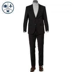 Carl Gross Anzug 30/015S0/324932+338303/90 Modern Fit, Schurwoll-Stretch, Schwarz