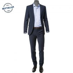 CG Anzug Cliff-Cedric 30-031S0/423622+433063/62 Slim Fit, Schurwoll-Stretch, Marine