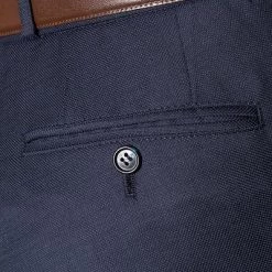 Carl Gross Hose Sascha 40/017S1/332023/63 Modern Fit, Schurwolle Super120, Dunkelblau meliert, Marine -Anzüge & Westen Schritte 204424 norm3