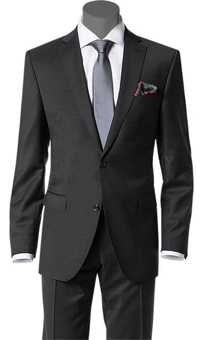 Carl Gross Anzug 40/017S1/323012+332023/83 Modern Fit, Schurwolle Super120, Anthrazit meliert, Anthrazit 4 Carl Gross Anzug 40/017S1/323012+332023/83 Modern Fit, Schurwolle Super120, Anthrazit meliert, Anthrazit – Bild 2