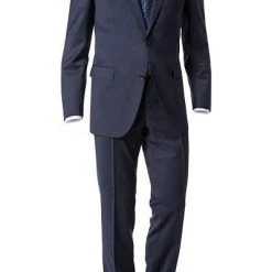 Carl Gross Anzug 40/017S1/323012+332023/63 Modern Fit, Schurwolle Super120, Dunkelblau meliert, Marine