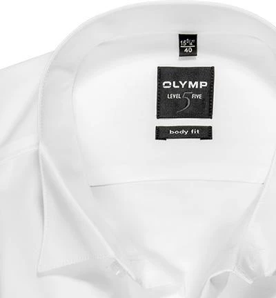 OLYMP Hemd Level Five Body Fit 3077/65/00 Popeline, Weiß 4 OLYMP Hemd Level Five Body Fit 3077/65/00 Popeline, Weiß – Bild 2