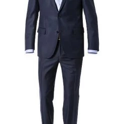 Carl Gross Anzug 40/016N0/323012+332023/63 Modern Fit, Schurwolle, Marine meliert, Marine