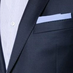 Carl Gross Anzug 40/016N0/323012+332023/63 Modern Fit, Schurwolle, Marine meliert, Marine -Anzüge & Westen Schritte 212445 norm3