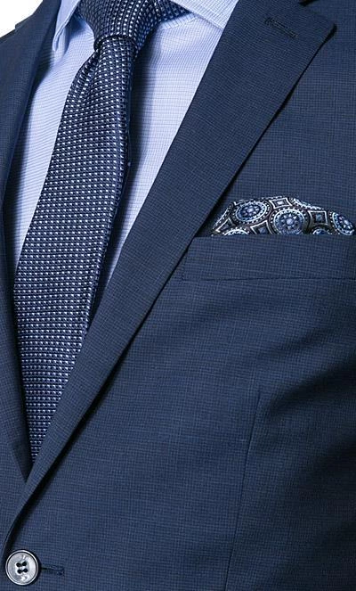 Daniel Hechter Anzug 58200/7993+5635/62 Modern Fit, Schurwolle, Dunkelblau kariert, Royal 5 Daniel Hechter Anzug 58200/7993+5635/62 Modern Fit, Schurwolle, Dunkelblau kariert, Royal – Bild 3