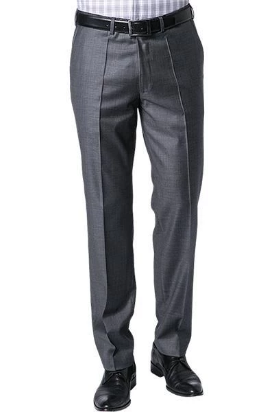 EDUARD DRESSLER Hose Jeff 00510/3B25/26 Shaped Fit, Schurwolle Super140, Mittelgrau meliert, Anthrazit 3 EDUARD DRESSLER Hose Jeff 00510/3B25/26 Shaped Fit, Schurwolle Super140, Mittelgrau meliert, Anthrazit