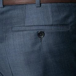 EDUARD DRESSLER Hose Jeff 00510/3B25/46 Schurwolle, Blau meliert, Stahlblau -Anzüge & Westen Schritte 219828 norm3