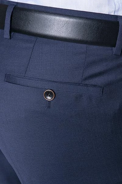 ROY ROBSON Hose 5066/0240/019 Slim Fit, Schurwolle, Marine-royal meliert, Dunkelblau 5 ROY ROBSON Hose 5066/0240/019 Slim Fit, Schurwolle, Marine-royal meliert, Dunkelblau – Bild 3
