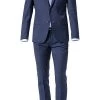 ROY ROBSON Anzug 5066/2022+0240/019 Slim Fit, Schurwolle Super100, Marine-royal meliert, Dunkelblau -Anzüge & Westen Schritte 226282 norm