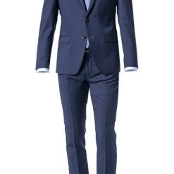 ROY ROBSON Anzug 5066/2022+0240/019 Slim Fit, Schurwolle Super100, Marine-royal meliert, Dunkelblau