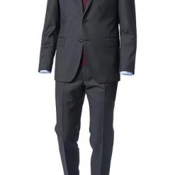 Windsor Anzug 13009345+13009348/410 Anzug Sera-Sole, Shaped Fit, Schurwolle, Schwarz meliert, Schwarz