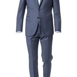 Windsor Anzug 13009345+13009348/425 Anzug Sera-Sole, Shaped Fit, Schurwolle, Dunkelblau meliert, Stahlblau