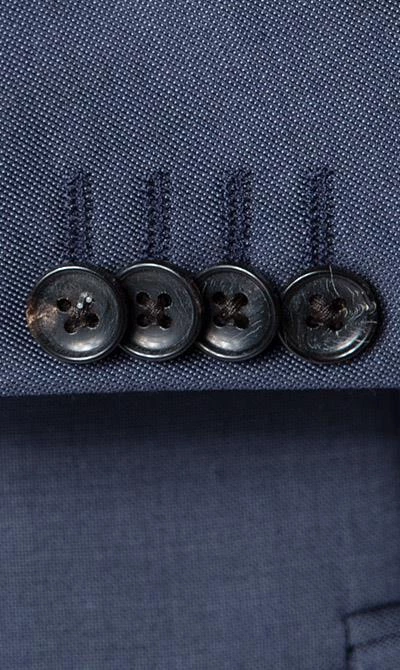 Windsor Anzug 13009345+13009348/425 Anzug Sera-Sole, Shaped Fit, Schurwolle, Dunkelblau meliert, Stahlblau 6 Windsor Anzug 13009345+13009348/425 Anzug Sera-Sole, Shaped Fit, Schurwolle, Dunkelblau meliert, Stahlblau – Bild 4