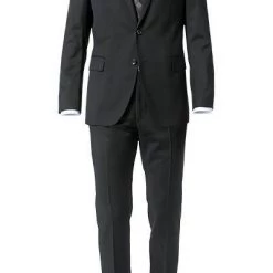 Windsor Anzug 13009346+13009349/110 Anzug Sera-Sole, Shaped Fit, Merinowolle Super130, Schwarz