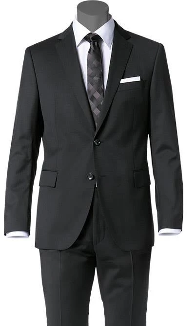 Windsor Anzug 13009346+13009349/110 Anzug Sera-Sole, Shaped Fit, Merinowolle Super130, Schwarz 4 Windsor Anzug 13009346+13009349/110 Anzug Sera-Sole, Shaped Fit, Merinowolle Super130, Schwarz – Bild 2