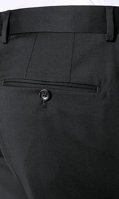 Windsor Anzug 13009346+13009349/110 Anzug Sera-Sole, Shaped Fit, Merinowolle Super130, Schwarz 11 Windsor Anzug 13009346+13009349/110 Anzug Sera-Sole, Shaped Fit, Merinowolle Super130, Schwarz – Bild 9