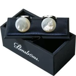 Stenströms Manschettenknöpfe 900020/000 Silber-permutt, Weiß