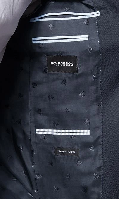 ROY ROBSON Anzug 5005/3042+0340/018 Regular Fit, Schurwolle Super100, Nachtblau meliert, Nachtblau 6 ROY ROBSON Anzug 5005/3042+0340/018 Regular Fit, Schurwolle Super100, Nachtblau meliert, Nachtblau – Bild 4