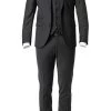 CG Anzug 30-031S0/423622+433063+441013/90 Anzug mit Weste, Slim Fit, Schurwoll-Stretch, Schwarz -Anzüge & Westen Schritte 232320 norm