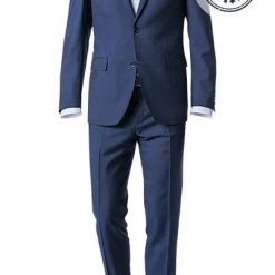 Carl Gross Anzug 50/041N0/323022+332023/63 Modern Fit, Schurwolle, Dunkelblau meliert, Dunkelblau