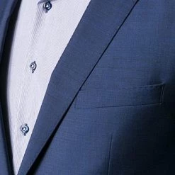 Carl Gross Anzug 50/041N0/323022+332023/63 Modern Fit, Schurwolle, Dunkelblau meliert, Dunkelblau -Anzüge & Westen Schritte 232342 norm3