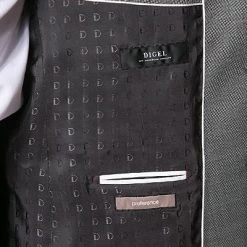 DIGEL Anzug Modern Fit 99653/120033+116062/46 Schurwolle Super110 REDA, Grau meliert, Grau -Anzüge & Westen Schritte 241787 norm4