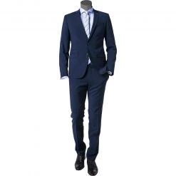 DIGEL Anzug Extra Slim Fit 99832/120108+110049/24 Schurwolle Super100, Dunkelblau