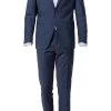 bugatti Anzug Slim Fit 99801/794000+788400/380 Schurwolle, Dunkelblau -Anzüge & Westen Schritte 242696 norm