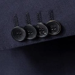 BOSS Anzug Hayes/Gibson 50318498+499/401 Anzug Hayes-Gibson, Slim Fit, Schurwolle Super120 GUABELLO, Dunkelblau, Dark blue -Anzüge & Westen Schritte 244356 norm4