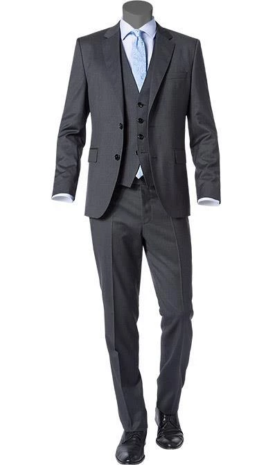 BOSS Anzug 50318521+8825+8500/021 Anzug Johnstons-Lenon mit Weste, Regular Fit, Schurwolle Super120 GUABELLO, Anthrazit meliert, Dark grey 3 BOSS Anzug 50318521+8825+8500/021 Anzug Johnstons-Lenon mit Weste, Regular Fit, Schurwolle Super120 GUABELLO, Anthrazit meliert, Dark grey
