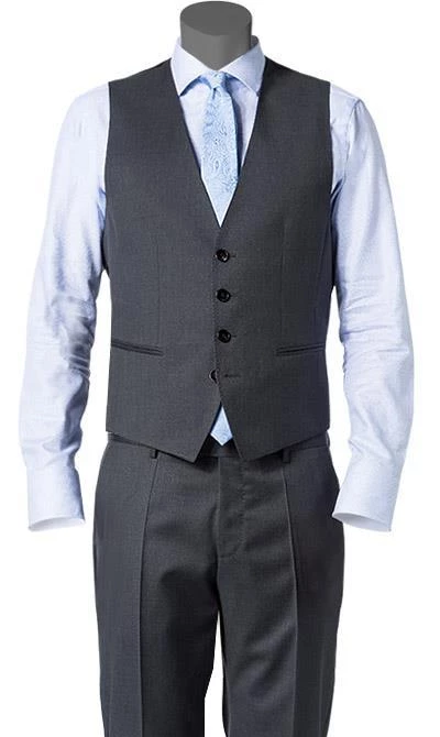 BOSS Anzug 50318521+8825+8500/021 Anzug Johnstons-Lenon mit Weste, Regular Fit, Schurwolle Super120 GUABELLO, Anthrazit meliert, Dark grey 4 BOSS Anzug 50318521+8825+8500/021 Anzug Johnstons-Lenon mit Weste, Regular Fit, Schurwolle Super120 GUABELLO, Anthrazit meliert, Dark grey – Bild 2
