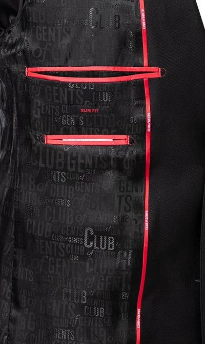 CG Anzug Caden-Cedric 50/102S1/423712+433063/90 Slim Fit, Schurwolle Super100, Schwarz gemustert, Schwarz 9 CG Anzug Caden-Cedric 50/102S1/423712+433063/90 Slim Fit, Schurwolle Super100, Schwarz gemustert, Schwarz – Bild 7