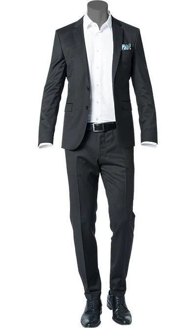 BOSS Anzug Ryan-Wave 50318525+20555/001 Extra Slim Fit, Schurwolle Super120 GUABELLO, Schwarz, Black 3 BOSS Anzug Ryan-Wave 50318525+20555/001 Extra Slim Fit, Schurwolle Super120 GUABELLO, Schwarz, Black