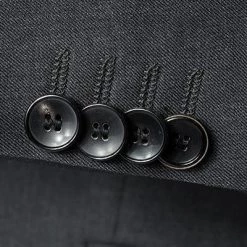 BOSS Anzug Ryan-Wave 50318525+20555/021 Extra Slim Fit, Schurwolle Super120 GUABELLO, Anthrazit meliert, Dark grey -Anzüge & Westen Schritte 244747 norm4