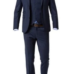 CG Anzug 30-031S0/423622+433063+441013/62 Anzug mit Weste, Slim Fit, Schurwolle, Marine