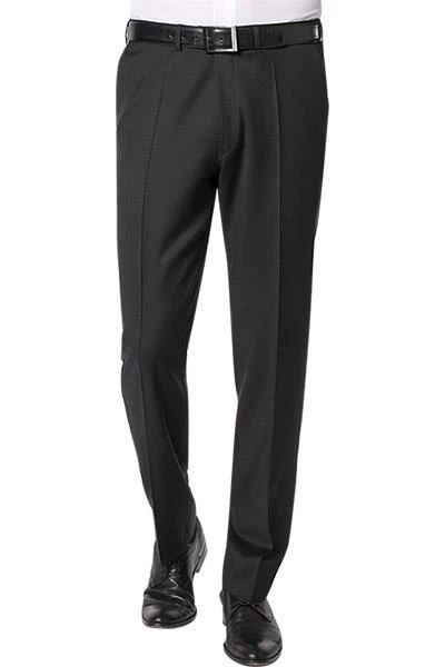 EDUARD DRESSLER Hose Jeff 00211/3B25/01 Shaped Fit, Schurwolle Super110, Schwarz 3 EDUARD DRESSLER Hose Jeff 00211/3B25/01 Shaped Fit, Schurwolle Super110, Schwarz