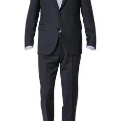 EDUARD DRESSLER Anzug 00211/6B01+3B25/44 Shaped Fit, Schurwolle Super110, Dunkelblau, Marine