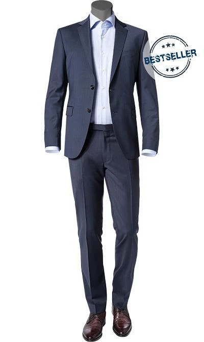 JOOP! Anzug 30003099+30003106/402 Anzug Herby-Blayr, Slim Fit, Wolle, Dunkelblau meliert, Tiefseeblau 4 JOOP! Anzug 30003099+30003106/402 Anzug Herby-Blayr, Slim Fit, Wolle, Dunkelblau meliert, Tiefseeblau – Bild 2